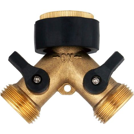 Distributeur en Y 2 voies 3/4 pouces, raccord pour connexion de 2 appareils d'arrosage – DELKEVIC (1/5)