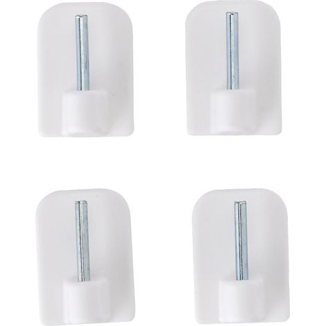 Tringles Ovales pour Vitrage, 10x5 cm, 4 Supports Adhésifs Plastique, Blanc TWF662309F (1/2)