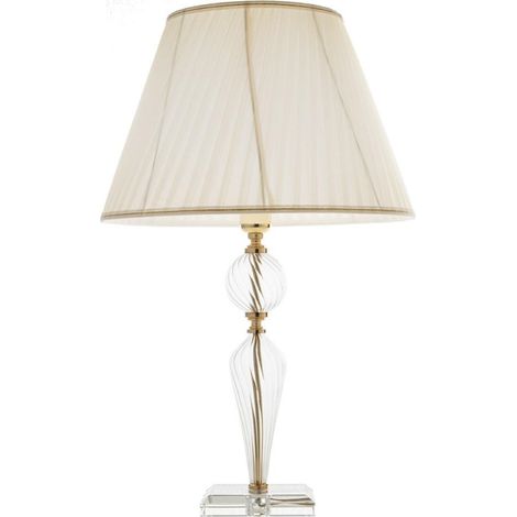 Lampada da tavolo VILLA in vetro lavorato a mano Oro 40x66 cm (1/2)
