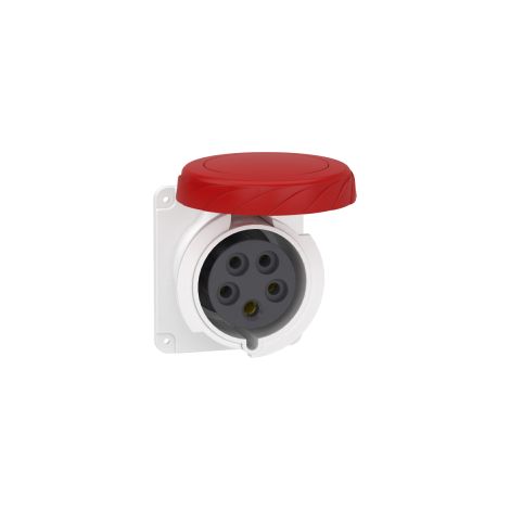 Presa fissa BT da incasso diritta IP67 32A 380V 3PNT cablaggio rapido - PKY32G735