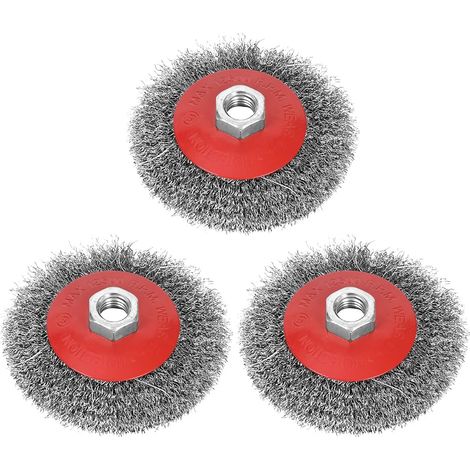 125 mm Metal Brush Grinder, M14 Metal Wire Brush, Metal Brushes for Angle Grinder (3 Pieces) (1/5)