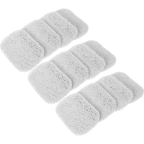 12 Pièces Porte-savonnette en PVC Blanc pour Savonnette en Barre, Multi-usages Drainage, Facile à Nettoyer, Salle de Bain (1/5)