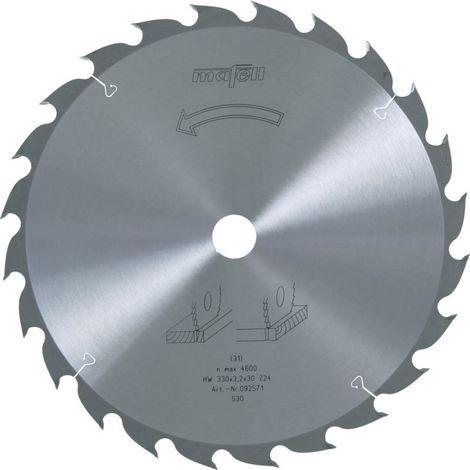 Mafell Sägeblatt HM 330 x 2,2 / 3,2 x 30 mm Z 24 WZ Handkreissäge MKS 130 092571