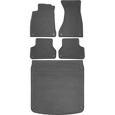 Tapis de coffre RIGUM 402001 + tapis de sol GEYER 903/4C - Audi A4 B9 Avant Kombi 11.2015 (également pour les modèles avec barres de toit) AV2 pour les pieds à l'avant et à l'arrière - INSTALLABLES (1/5)