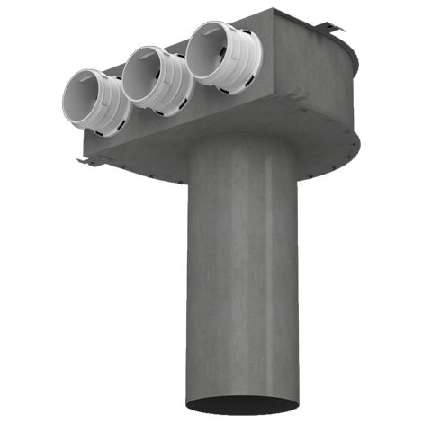 Plenum terminal metal D125 3x75 - EconoFlex - 0811125/75х3 ECONOPRIME - 0811125/75х3 (1/2)
