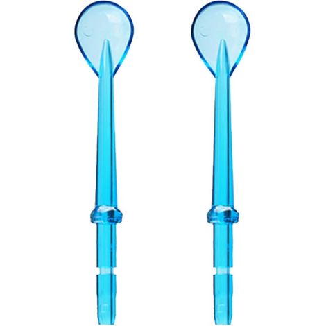 2pcs Oral Hygiène Cleaner Tongue, Recharge 2 Embouts Gratte Nettoyage pour waterpik WP-100 WP-450 WP-250 WP-300 WP-660 WP-900 (1/5)