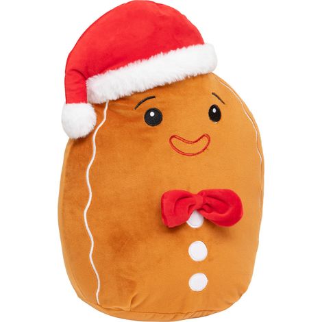 Déco de Noël Peluche Pain d'épice marron et rouge H 36 cm - Feeric Christmas (1/2)