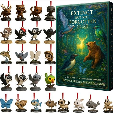 Popular Christmas Advent Calendar 2026 - 3D Extinction Species Calendar