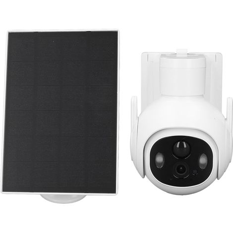 Caméra de sécurité extérieure solaire 2K 3MP avec panneau solaire 3,5W, détection de mouvement IA, vision nocturne couleur, panoramique et inclinaison à 360° (1/5)
