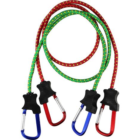 Elastisches Bungee-Seil – 1 Stück – Polypropylen – mit Karabinerhaken – Tragkraft 20 kg – Länge 1 m (1/5)