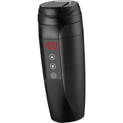 Tazza elettrica riscaldante in acciaio per auto, tazza intelligente con display della temperatura per caffè, tè e bevande calde, compatibile con 450 ml
