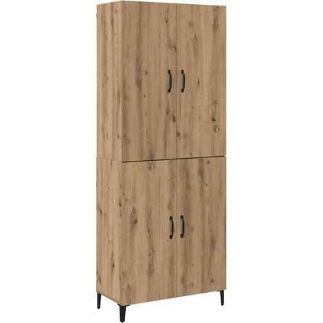 Buffet,Bahut,Haut Armoire chêne artisanal 69,5 x 34 x 180 cm CFW42804 (1/5)