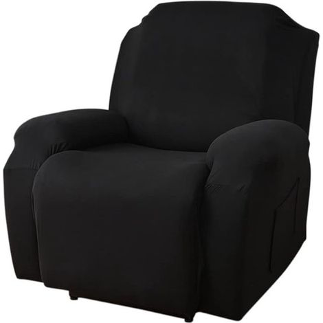Housse de canapé, housse extensible pour fauteuil inclinable, housse pour fauteuil inclinable électrique avec poche, ensemble de meubles 4 pièces lavable en machine (1/4)
