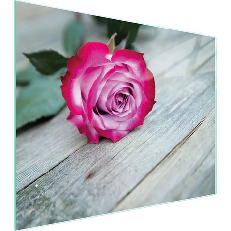 Glasschneidebrett 52x40 Rose (1/5)