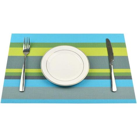 Juego de manteles individuales americanos,4 piezas,Platos de desayuno,Resistentes al calor,Adecuados para mesas de comedor,45 x 30 cm (1/5)