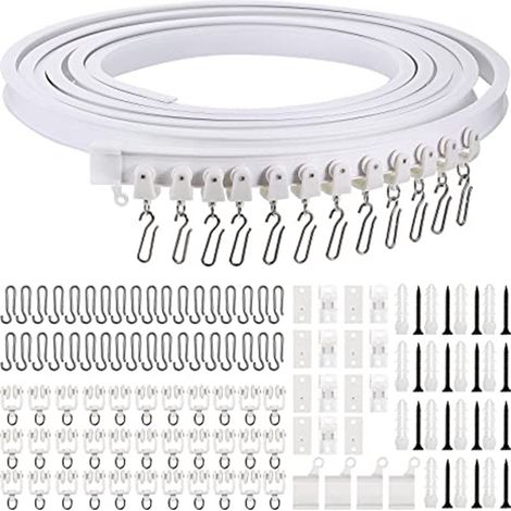 Filiyano-Ensemble de rails en acier plastique en forme de U et de L de 5 m, rail de glissement silencieux et flexible (1/5)