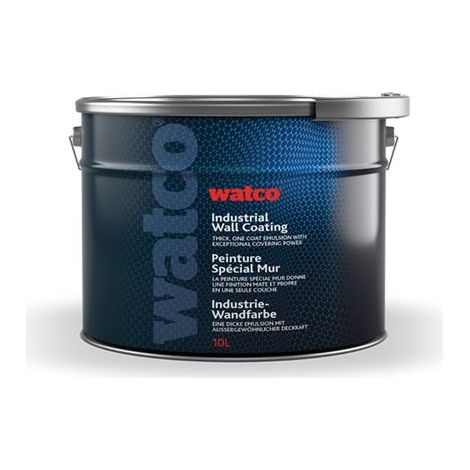 Watco Industrie-Wandfarbe, Einkomponentige Acrylbeschichtung, Weiss 10L (1/3)