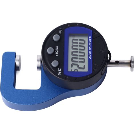Micromètre électronique numérique d'épaisseur, résolution 0,01 mm (0,0005 po), outil de mesure 0-10 mm (1/5)