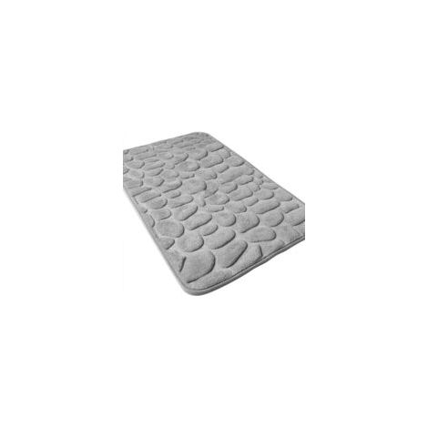 Tappetino da bagno antiscivolo in memory foam, assorbente e lavabile in lavatrice, per la doccia, 40 x 60 cm, grigio. - Crezuo