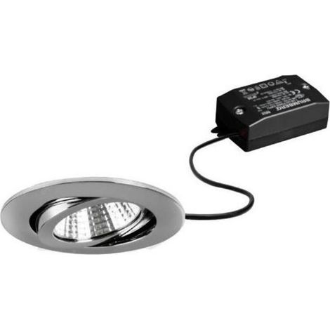 Brumberg LED Einbaustrahler, 230V, 6W, 3000K, 640 lm rund, chrom - mit Netzteil - 82 x 4 mm (1/5)