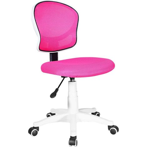 Sedia ufficio con alzata gas rete rosa