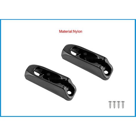 Taquet bloqueur en nylon noir, tendeur de corde autobloquant, accessoire de sécurité pour canoë-kayak, surf et bateau (lot de 4). (1/5)