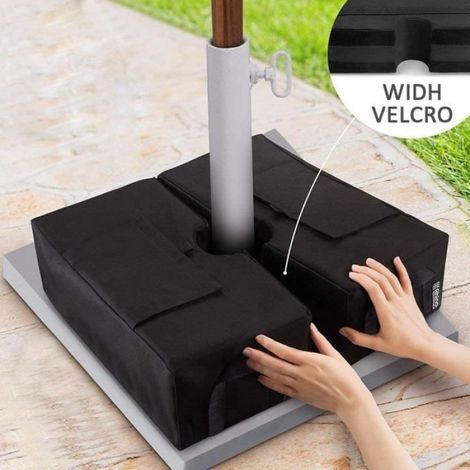 Sac De Poids Pour Parasol - Tissu Oxford 900D Imperméable - Pour Stabilisation Extérieure - 10 À 15 Kg - Carré (1/4)