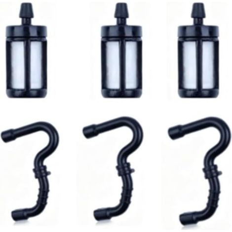 Kit Ligne Carburant 3mm pour Tronçonneuse MS170 MS180 Compatible MS170/MS180, 3 lignes noires, 3 filtres inclus, diamètre 3mm, installation rapide (1/5)