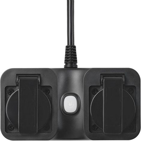Edimax SP-1122WTO Presa Intelligente Wi-Fi Smart Home 2300 W Interno Esterno 2 Prese EU Alexa Google colore Nero (1/4)