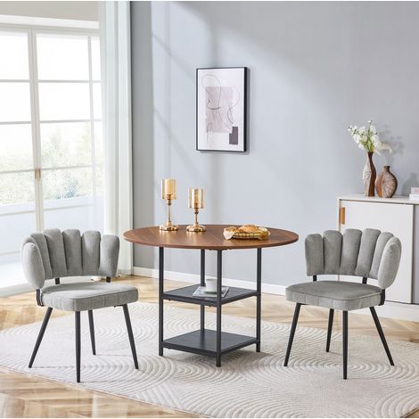 Set tavolo sedie rotondo 2 posti con ripiano OKMYHOME (1/4)