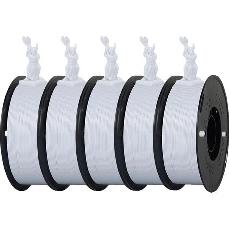 Filamento per stampante 3D, elevata resistenza, basso ritiro, 5 kg, PETG bianco (1/2)
