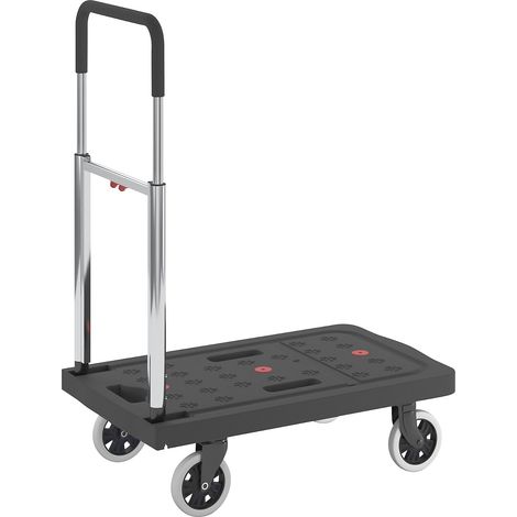 Chariot pliant - force 120 kg, L x l plateau 680 x 410 mm - hauteur de chargement 180 mm (1/5)