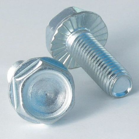 Vis autotaraudeuse Tête hexagonale TH Embase collerette crantée M10X30 Acier zingué - 1 pièce (1/4)