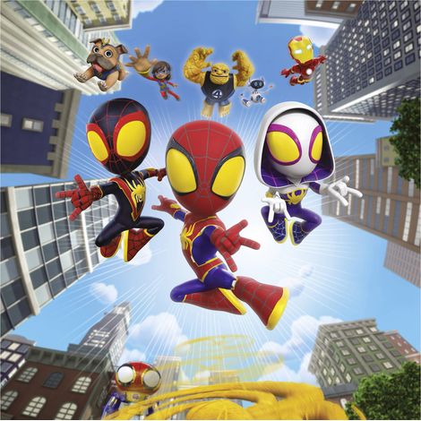 Komar Wandtapete - Marvel Spidey and His Amazing Friends Web Spinners - 250 x 250 cm - Vlies (1/3)