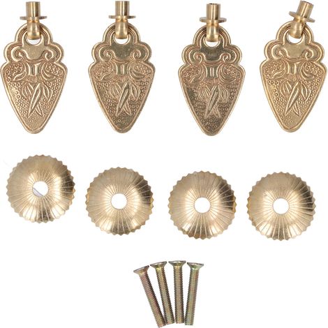 4 Tiroirs Antiques Boutons à Tirage Rétro Éléments Vintage Motif Raffiné Poignée de Porte pour Boîtes à Bijoux Boîtes Cadeaux (1/5)
