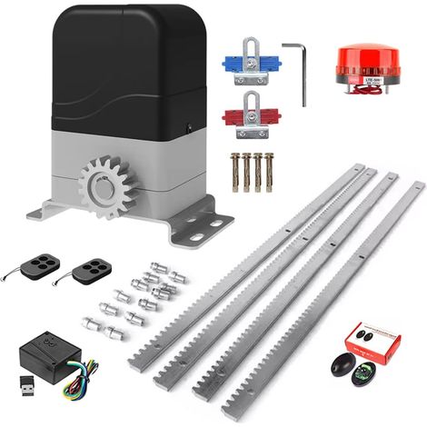 Kit d'ouvre-portes automatiques Kit d'ouverture de porte coulissante électrique Kit d'opérateur de porte automatique à moteur à courant alternatif avec Kit de capteur infrarouge à cadre en acier de 4 (1/5)