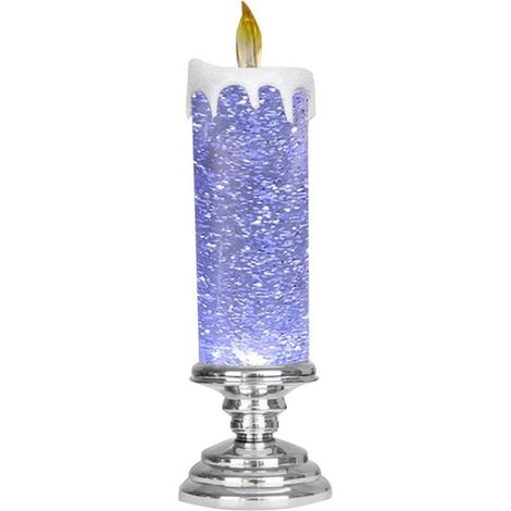Bougies sans Flamme Scintillantes Bougies LED de Noël - Bougies de Noël à Changement de Couleur Rechargeables par USB, Bougie à Eau LED pour décoration de Noël (1/4)