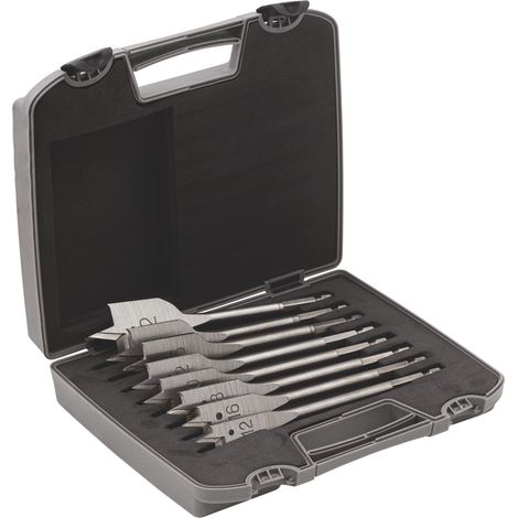 Bahco Flachbohrer-Set für Holz, 8-tlg, 12-32 mm im Koffer (1/3)