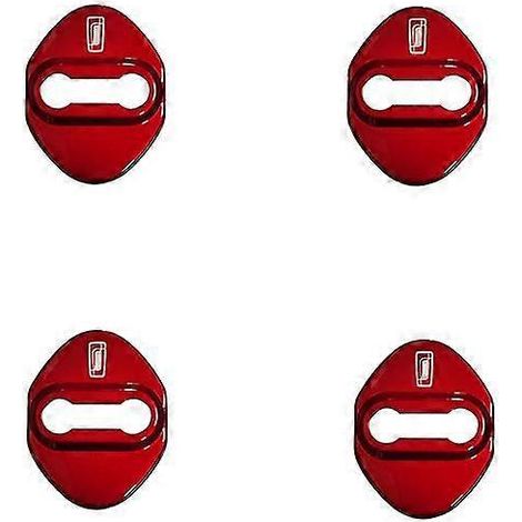 Lot de 4 protections de verrouillage de portière pour Faw Bestune T33 T77 T99 B70 Accessoires intérieurs auto Autocollant Protection de verrouillage de portière Rouge (1/5)