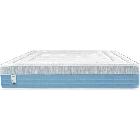 Matelas 180x200 cm, BestRoyal, 27cm, ressorts ensachés, mousse mémoire de forme, indépendance du couchage