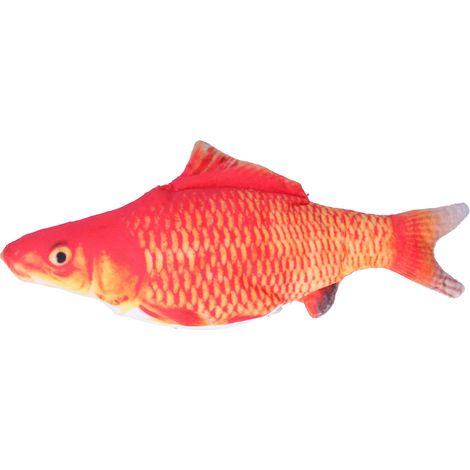 Poisson électrique pour chat en peluche, bougeant et sautant, simulation automatique de poisson rechargeable, hareng rouge, chargement USB (1/5)