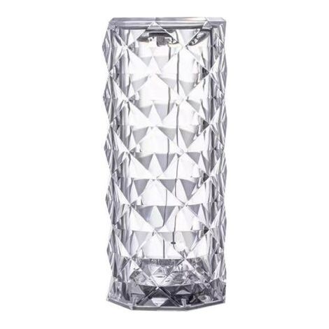 Lampe de table en cristal, lampe rechargeable à commande tactile 16 couleurs, eilleuse pour chambre (1/4)