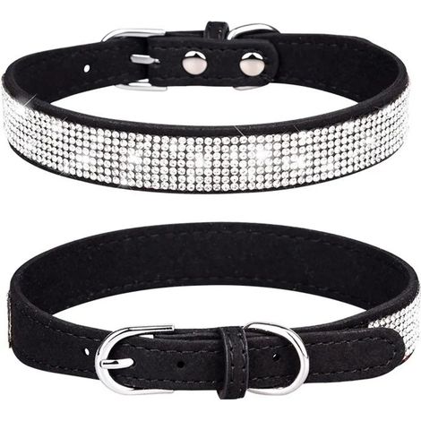 Ensemble collier et laisse pour chien INF à strass scintillants, taille L (1/3)