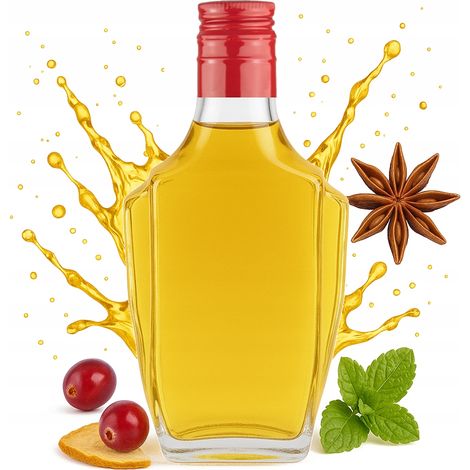 Botella de vidrio NOBEL de 250 ml para zumos, licores, aguardiente, vino y alcohol + tapón (1/5)