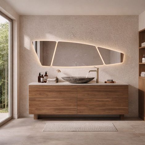 Specchio Retroilluminato 150X42 Led Design Moderno