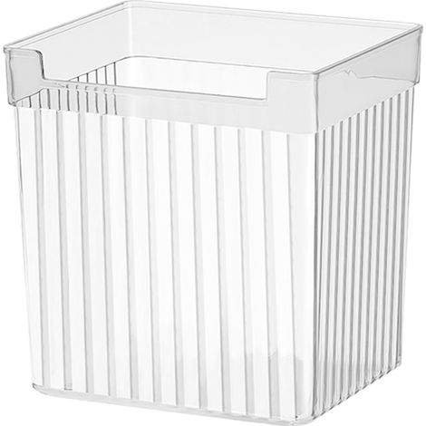Organisateur de réfrigérateur grande capacité translucide multifonction pour conserver la fraîcheur du réfrigérateur bac de rangement pour fruits et légumes blanc clair (1/5)
