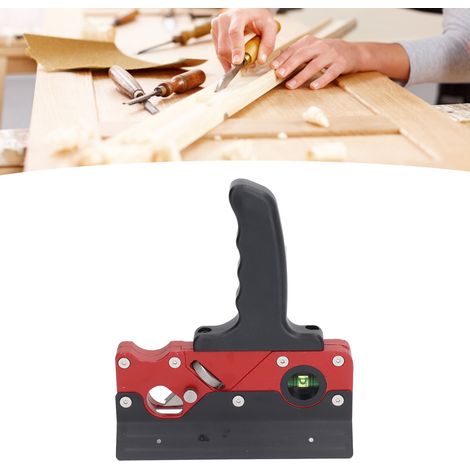 Rabot à ébarber, rabot à chanfreiner, outil de bricolage pour le travail du bois, rabot à main pour enlever les bords et les coins, rabot à lisser les coins, rabot à biseau à 45 degrés, rouge. (1/5)