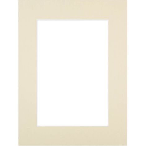 Passe-partout beige 24x30 cm ouverture 15x20 cm, en carton - fabriqué en France (1/3)