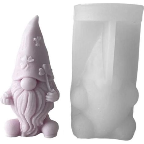 Moule silicone3D gnome Noël,bougie savon,décorations Noël,4 (1/5)