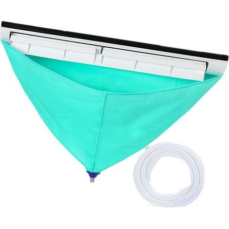 Sac de nettoyage pour climatiseur split, housse de protection anti-poussière avec sortie d'eau et tuyau, en PVC (1/5)